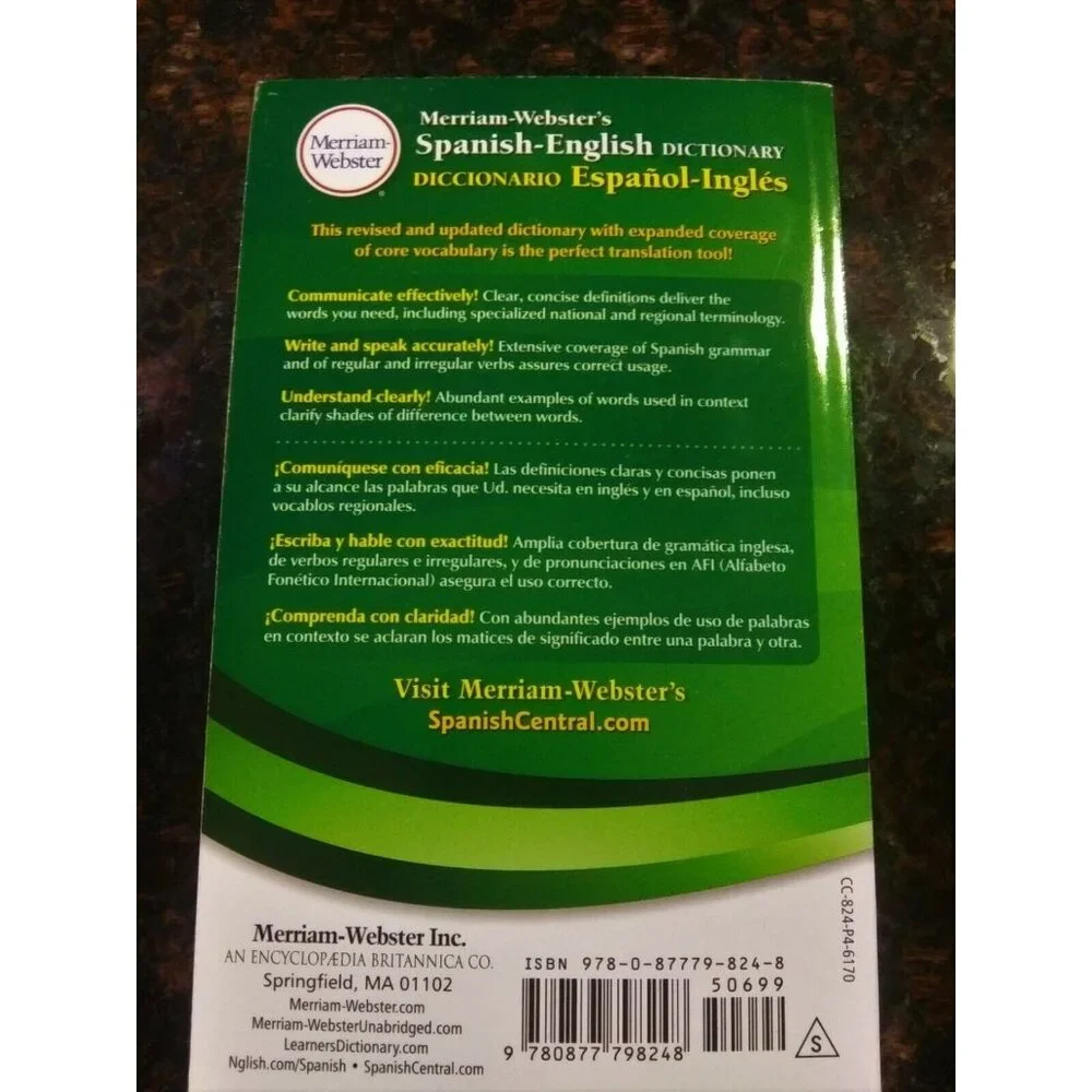 Merriam - Webster's Spanish-English Dictionary ~ Great for Students ~ Brand New! - Picture 2 of 6
